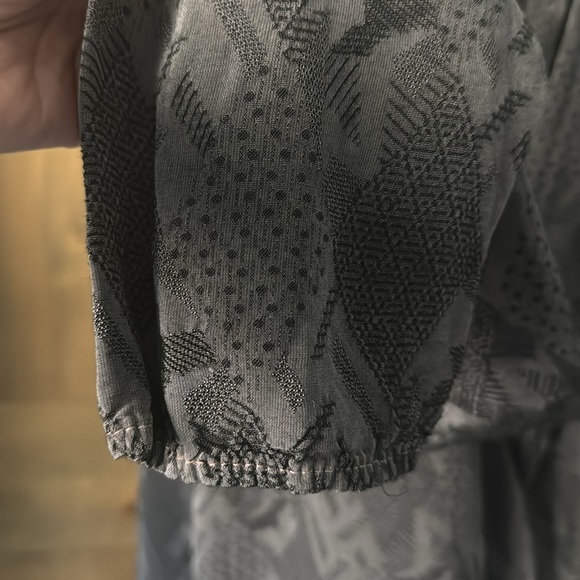 CP SHADES Diamond Embroidered Blouse Womens M button down Assymetric Lagenlook - Picture 5 of 13